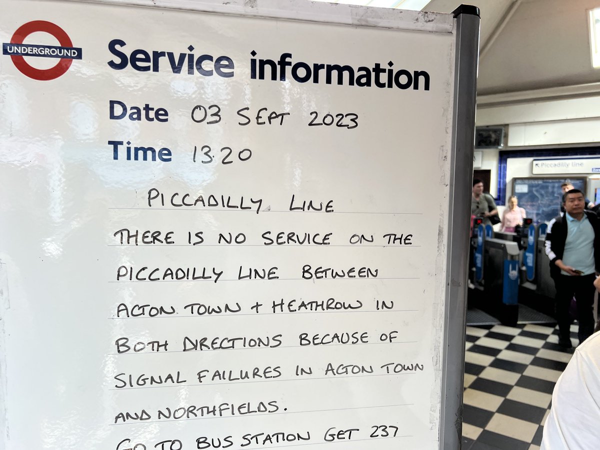 Heathrow Tube failure: driver reports that there is no indication of any service on the western part of the Piccadilly line for the foreseeable future.