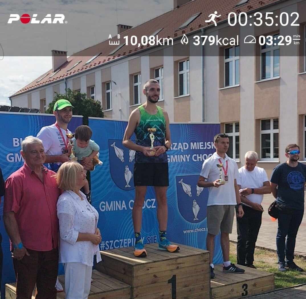 Tomasz88297118's tweet photo. Jesień rozpoczynam startem w Choczu. 10km pokonałem w 35:00 co jest moim rekordem życiowym. Jest niedosyt bo zabrakło 1 sekundy do złamania magicznej bariery.
4 msc open i zwycięstwo w kategorii wiekowej
#bieganie #running #runner #biegacz #workout #pobiegane #runningcompetition https://t.co/z6NaKefXZx