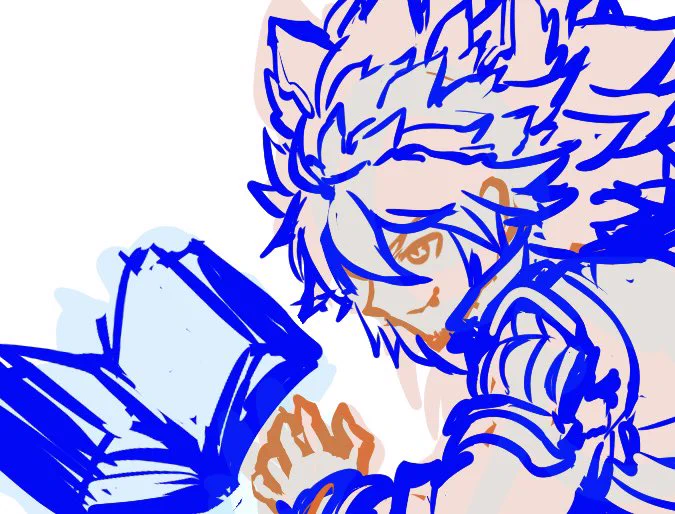 男性キャラ描くの難しい(個人的に)けどカッコよくかけたら超楽しいよってたぶん3〜4回言ってる 