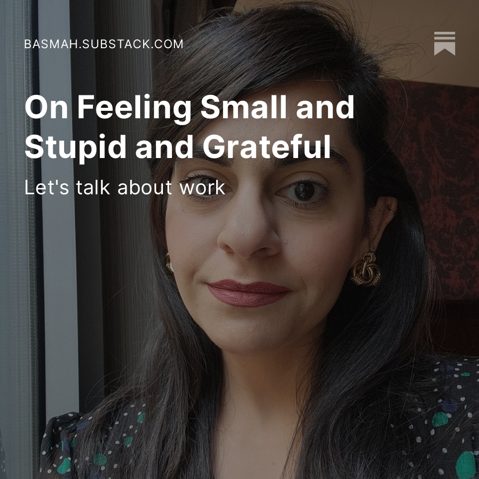 basmahsakrani's tweet photo. New post up about the complicated feeling of gratitude and why it no longer serves me #substack https://t.co/MMT60PyTko https://t.co/aWzxEctYbE