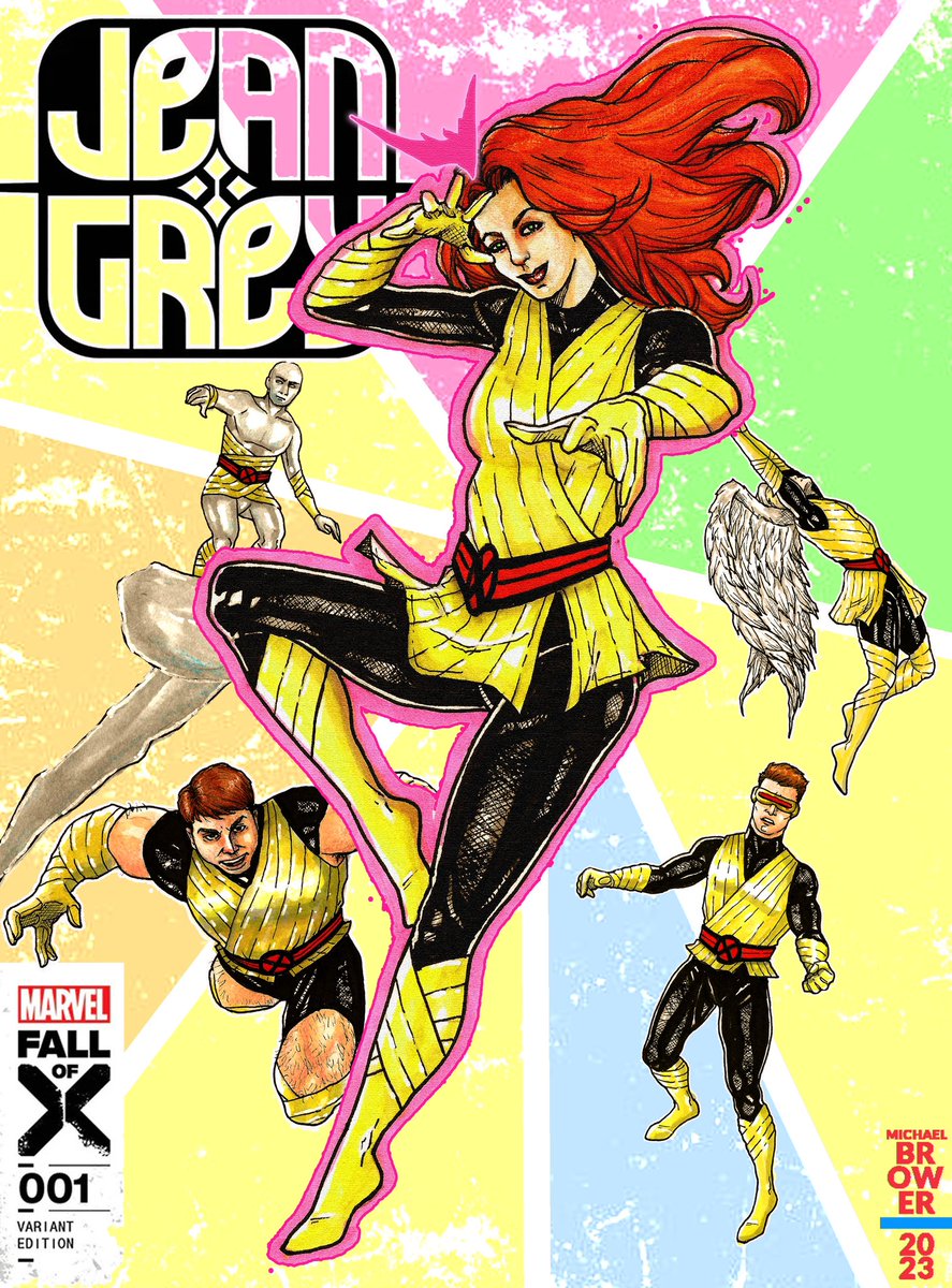 MikeBrower81's tweet photo. My faux #JeanGrey covers. 1 solo & 1 featuring the original members, in their looks from Jean Grey (2023) issue 1. I love her tons!
#Marvel #MarvelComics #XMen #HankMcCoy #MarvelsBeast #ScottSummers #MarvelsCyclops #BobbyDrake #MarvelsIceman #MarvelsAngel #WarrenWorthingtonIII https://t.co/e81S0MH0Dt