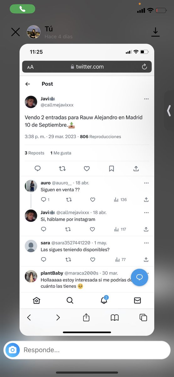 atheneamata's tweet photo. Vengo a exponer a este chico, me ha estafado vendiéndome entradas del concierto de Rauw para Madrid. Era un plan que tenia con mi novio y nos hacía muchísima ilusión. Me gustaría que a otras personas no les pasara lo mismo. 🫶🏻💗DIFUNDIR PORFI💗🫶🏻#rauw #saturnotour #estafa https://t.co/yDVMoOwrSL