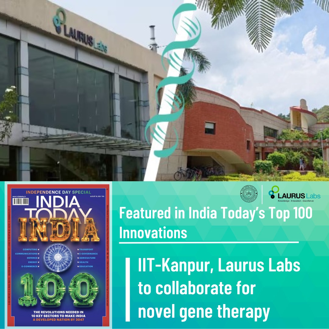 BSBEIITK1's tweet photo. BSBE is happy to announce collaborative agreement between @LaurusLabs &amp; @IITKanpur led by our colleague Jayandharan G. Rao to jointly develop #GeneTherapy platform as #madeinindia initiative to provide affordable treatment for Retinal Degeneration, Hemophilia, Muscular Dystrophy https://t.co/FSddFwEkYD