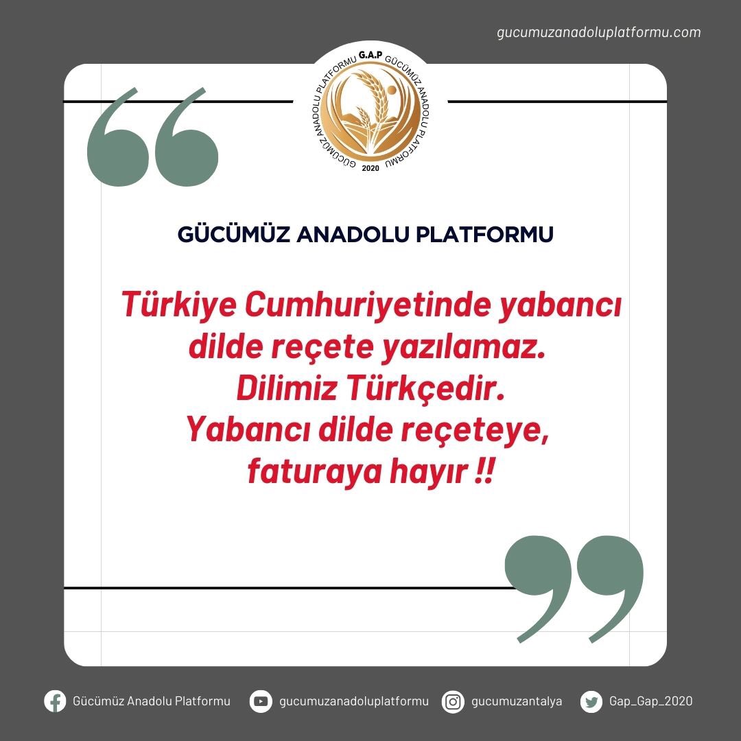 “Kesin olarak bilinmelidir ki, Türk milletinin dili ve milli benliği bütün hayatında hakim ve esas kalacaktır.”

Gazi Mustafa Kemal ATATÜRK 
7 Şubat 1933