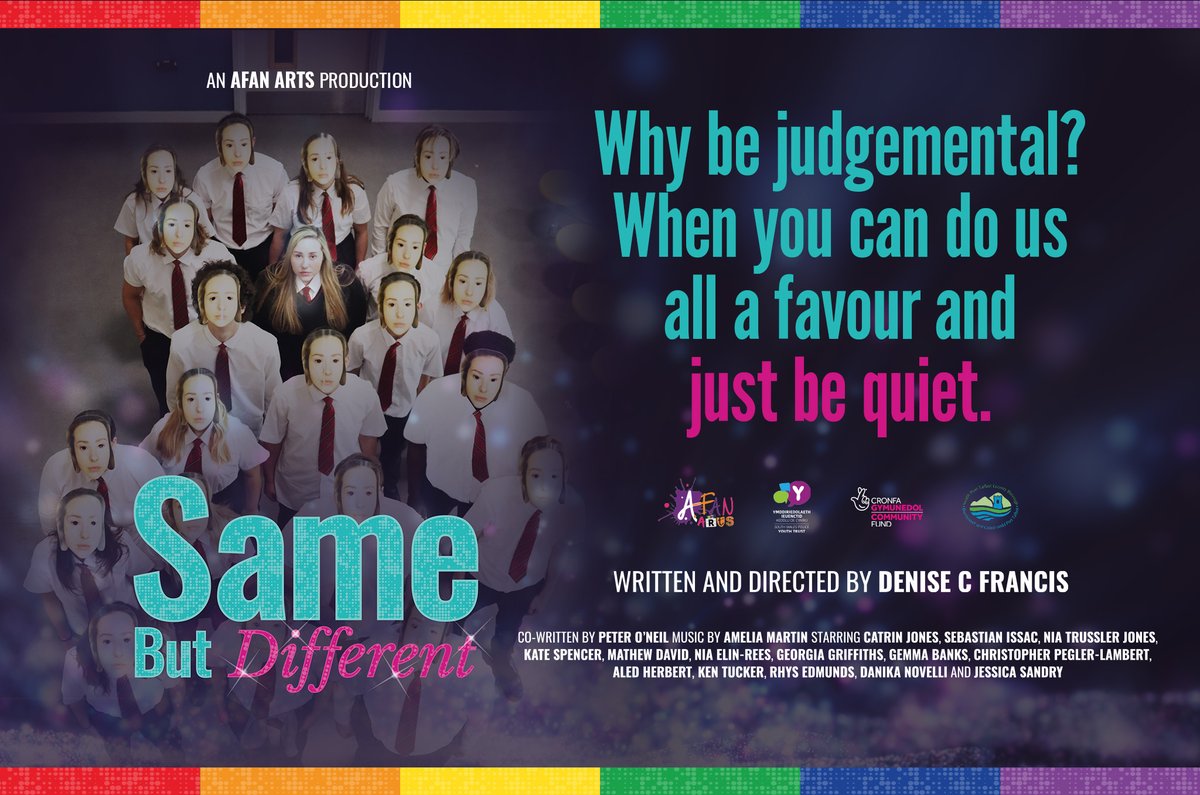 arts_afan's tweet image. We are delighted &amp;amp; very proud to announce that our film 'Same But Different' has been selected to be part of Wales International Film Festival 🎬🏳️‍🌈
The young cast, of Port Talbot worked seamlessly alongside professional actors 😍
#FilmFestival 
#porttalbot 
#youthwork