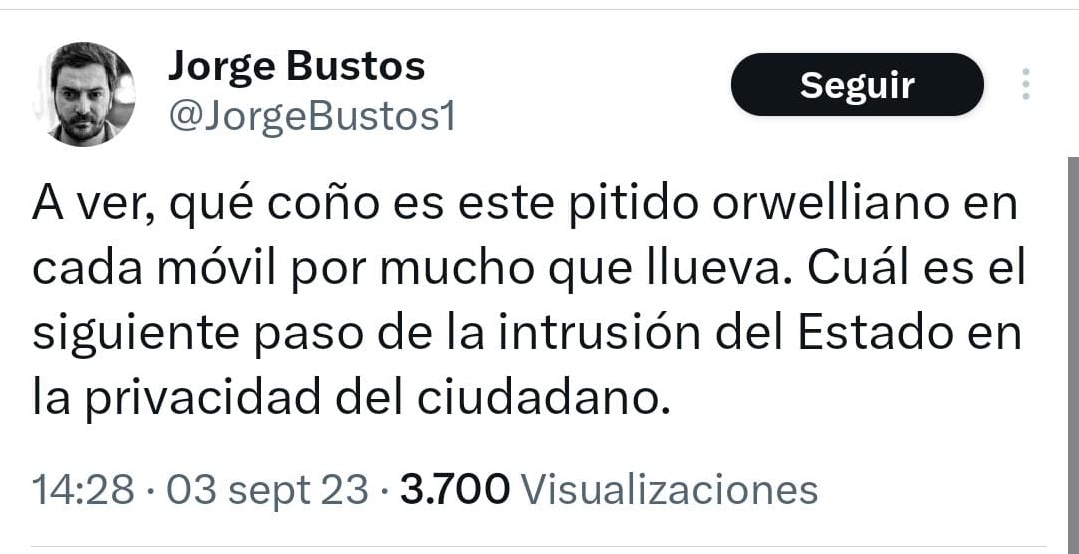 Jorge Bustos ha borrado el tweet porque se ha dado cuenta que lo ha mandado el Gobierno de Ayuso a través del ASEM 112.

El bochorno es cada vez peor 👇