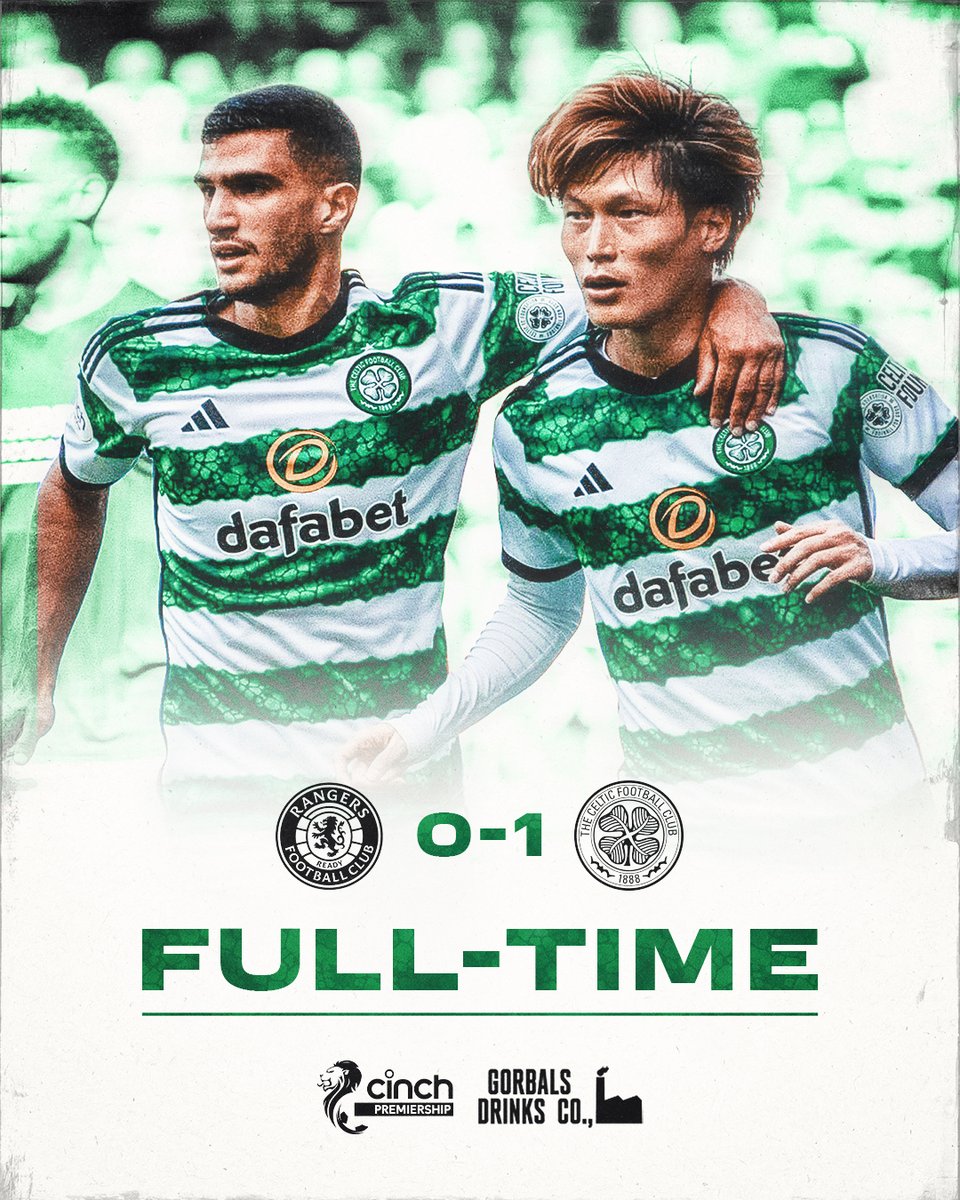 Victory for the Green & White at Ibrox! 🟢⚪

#RANCEL | #cinchPrem | #COYBIG🍀