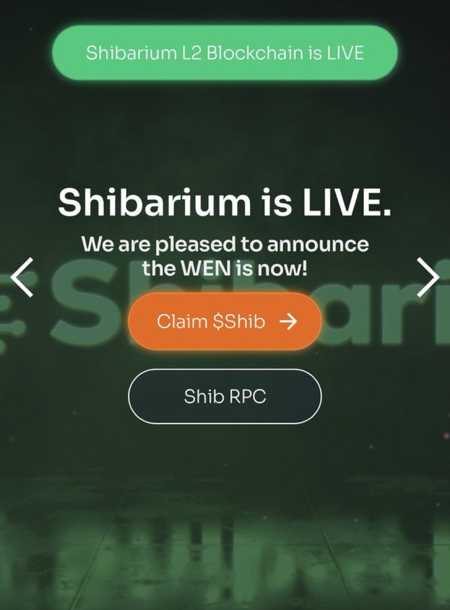 🔥$SHIB SHIBARIUM CHAIN CLAIM IS NOW LIVE!!🔥

POOL AMOUNT: 222 ETH

ITS WORTH TO CHECK IF YOU HAVE BEEN ACTIVE LATELY! 🐕🐕

CHECK IF YOU ARE ELIGIBLE: 

Shibarium-chain.com

🔥🔥🔥🔥🔥🔥🔥🔥🔥🔥
#shibarium #shiba #shibaarmy #shib