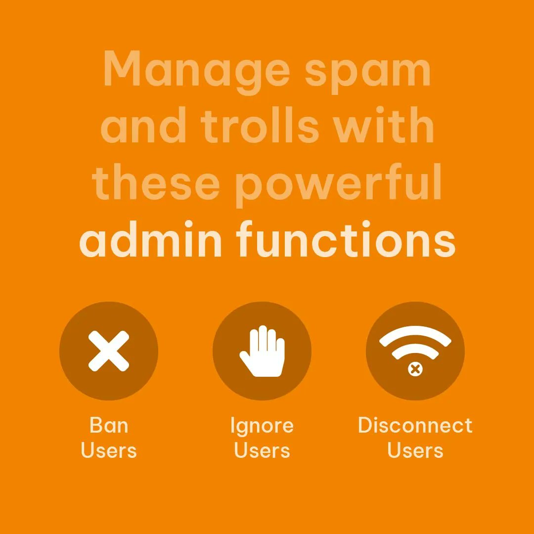 RumbleTalk's tweet image. Admins have chat moderation rights that make them powerful moderators of the chat room. If a user is found disregarding chat rules, the admins can take necessary action.

buff.ly/2EJRQHh 

#chatmoderation #chatfeatures #chatsafety #wpchat