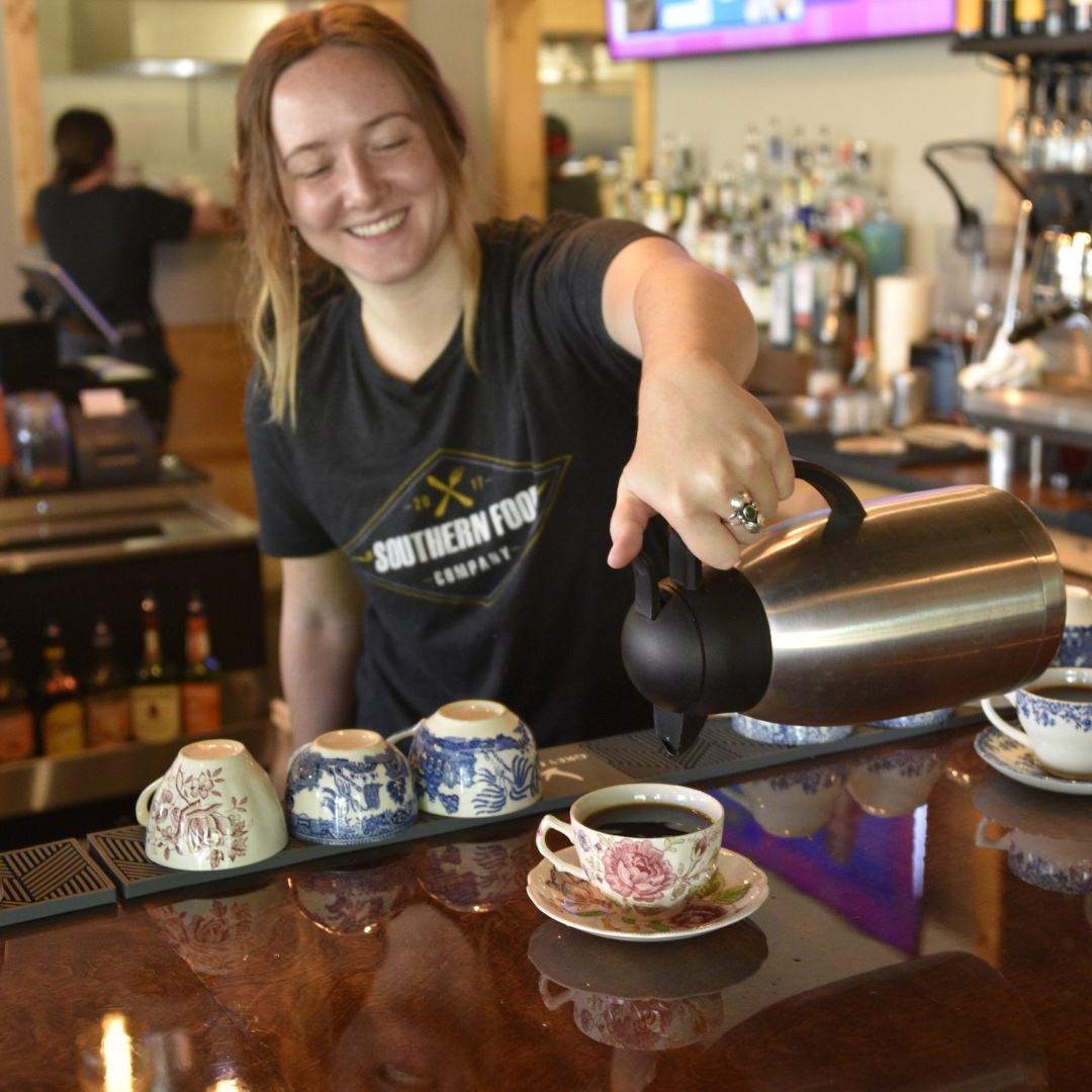 SouthernFoodCo's tweet photo. It was a long day of football yesterday, come on in and let us pour you a cup of coffee.  Enjoy our Weekend Brunch menu or one of our daily breakfast dishes!

#SouthernFoodCompany #SundayBrunch #WeekendVibes #OnyxCoffee #Fayetteviile https://t.co/F4sOghj4b5