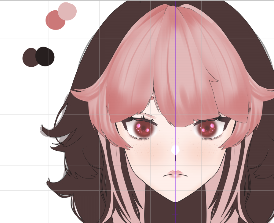 Pinkshr00m's tweet photo. I just discovered that when you add the border effect when you make hair it goes like 20x faster lol Anyways here's the WIP https://t.co/PmHxxG3aDu