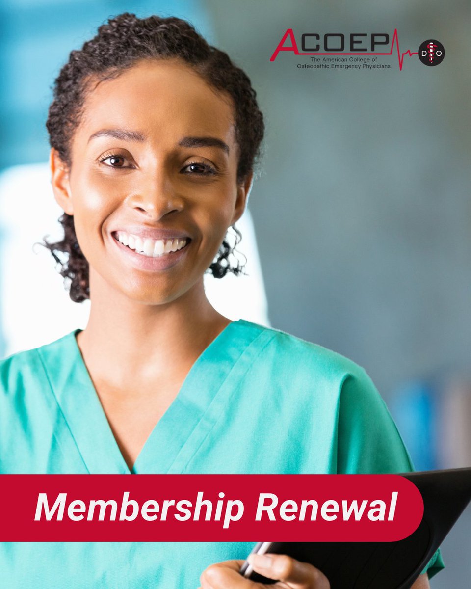 ACOEPRSO's tweet image. Calling all dedicated #emergencymedicine professionals! Your #ACOEP membership is the key to unlocking a world of knowledge, connections, and growth. Don't miss out – renew today! 📋📅 

tinyurl.com/4u78fx5h