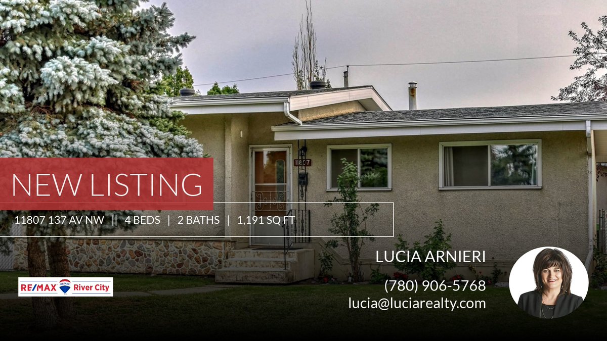 NEW LISTING ! Here's my new listing on the market. Call me anytime if you're interested in viewing this home or  if you have any questions about selling or purchasing  
 Lucia Arnieri
(780) 906-5768!

LUCIA... homeforsale.at/11807_137_AV_N…