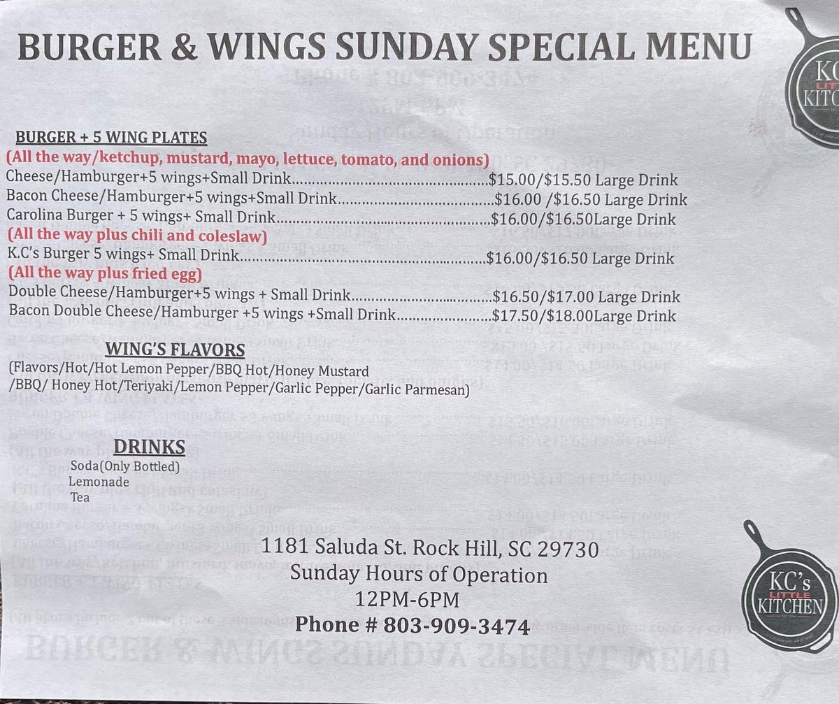 KCLittleKitchen's tweet photo. 🚨It’s here. Football Season 🏈and KCs new Sunday Special! Come get your burger and wings🍗🍔. #burgers #burgersandwings #sundayfootball #blackownedbusiness #KCs #onlyavailableonsundays https://t.co/aeIwhSFGmd