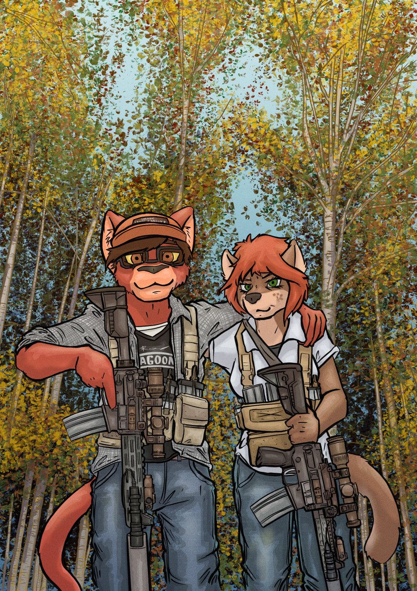 WesleyConnor6's tweet photo. Commission art by @timmehjimmeh
Werelion merc out shooting with @JayRNaylor's Red
#werelion #whiskeycharliethewerelion #lion #whiskeyfoxtrottangocharlie141 #whiskeycharlie141 #persona #wftc141 #werelionmercenary #mercenary #selfartportraits #selfart #jaynaylor #red #tactical https://t.co/amxYU2jFO7
