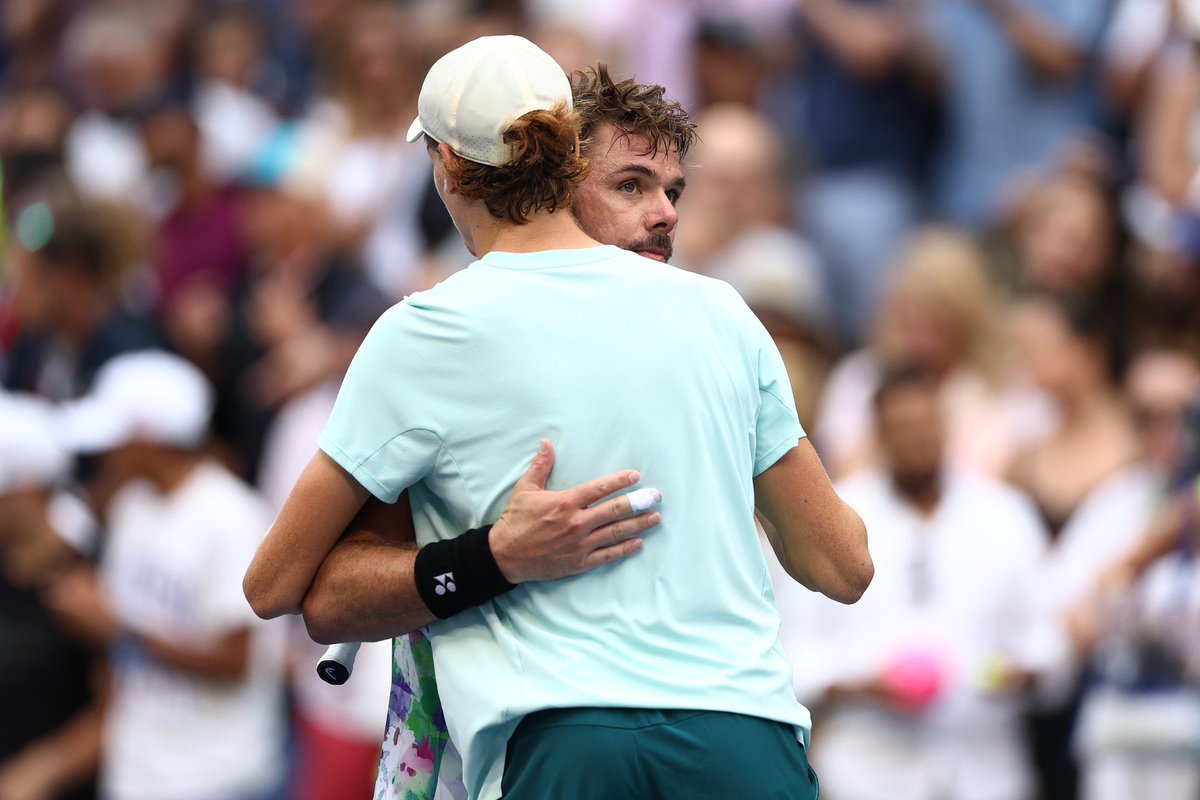 janniksin's tweet image. Never taking these moments for granted to share the court with you @stanwawrinka 🙌🏼