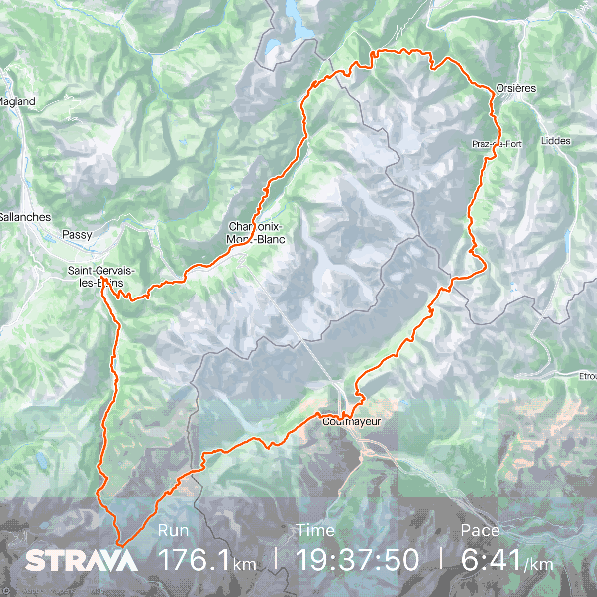 Strava's tweet photo. The activity of a lifetime 🏆 

Two DNFs, two top-5 finishes, a transcontinental move and for the first time in race history: @walmsleyruns is the first American man to win @utmbmontblanc 🇺🇸 

Give Jim some kudos for the historic run! https://t.co/9aP30qxZwR https://t.co/CDmd79kczY