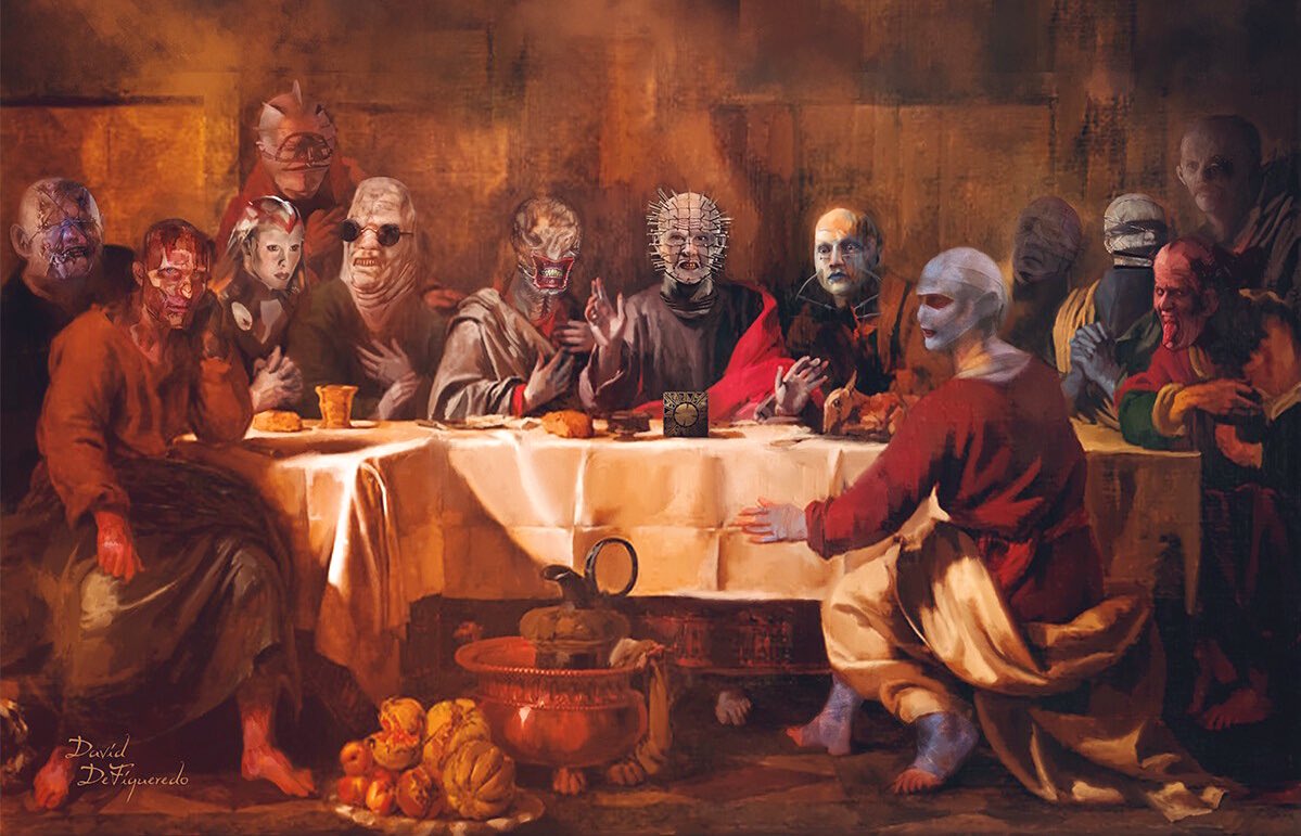 1carolinagirl's tweet photo. ⛓️💀The Cenobites Last Supper by David Figueredo💀⛓️ https://t.co/H4vMP2MV1P