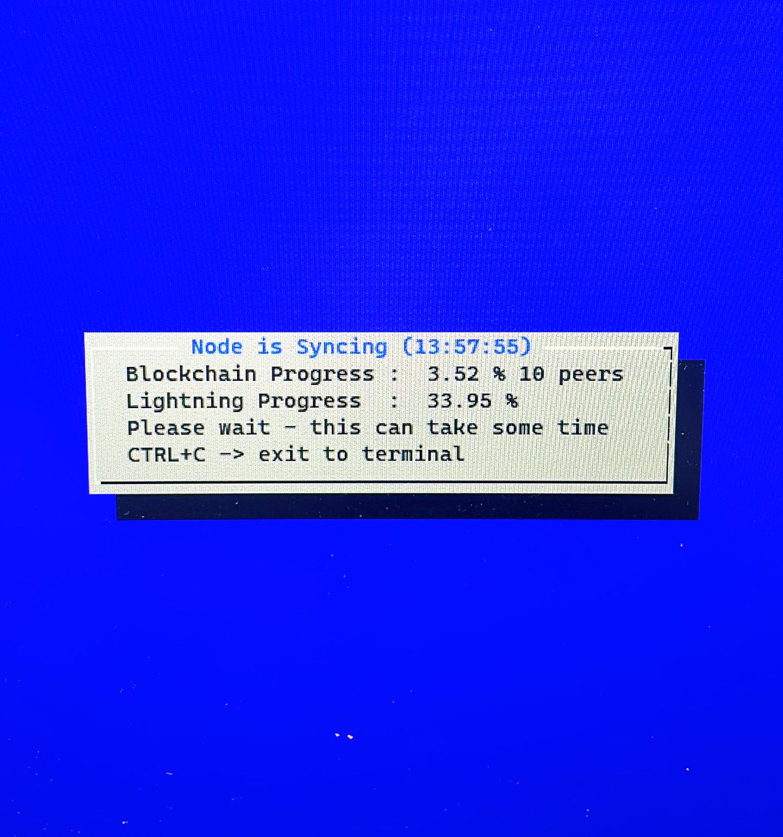le_Shaft_'s tweet photo. #BTC still synchronizing #Bitcoin #Lightning 
Dank des #RaspiBlitz Tutorials von @blocktrainer  mega easy eine #Fullnode aufgesetzt. https://t.co/MiJnryK89U