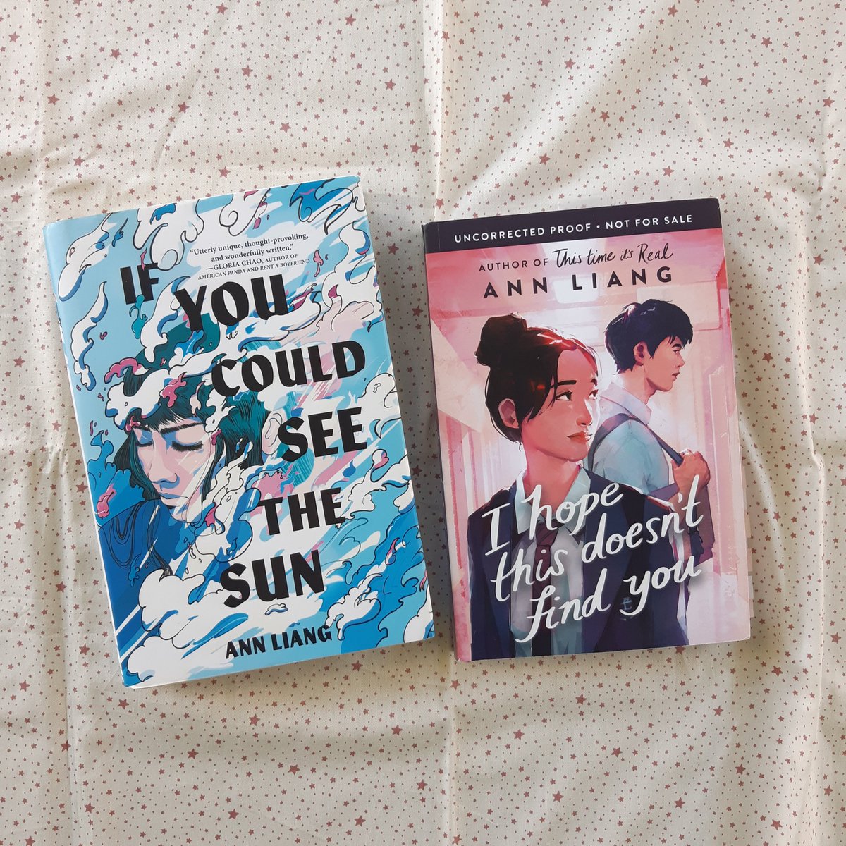 ann liang’s YA debut “if you could see the sun (2022)” and her next book “i hope this doesn’t find you (comes out feb 6th, 2024)” i want to say that it’s amazing to see ann liang’s growth in comparison with her debut novel and watching her writing get more amazing is just 🥹