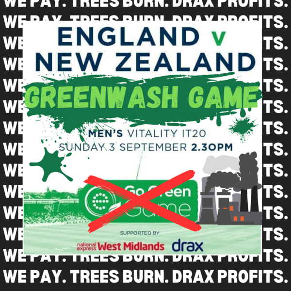 🚨🏏 CALL ON CRICKET STADIUM SPONSORED BY THE UK'S BIGGEST POLLUTER TO #DROPDRAX 🚨 🏏 
🔗 buff.ly/3R6vhCx
🔥 Drax is the UK's biggest carbon emitter and a main sponsor for today's @EnglandCricket #GoGreenGame clash with @BlackCaps at #Edgbaston. 
#EngvNZ #EnglandCricket