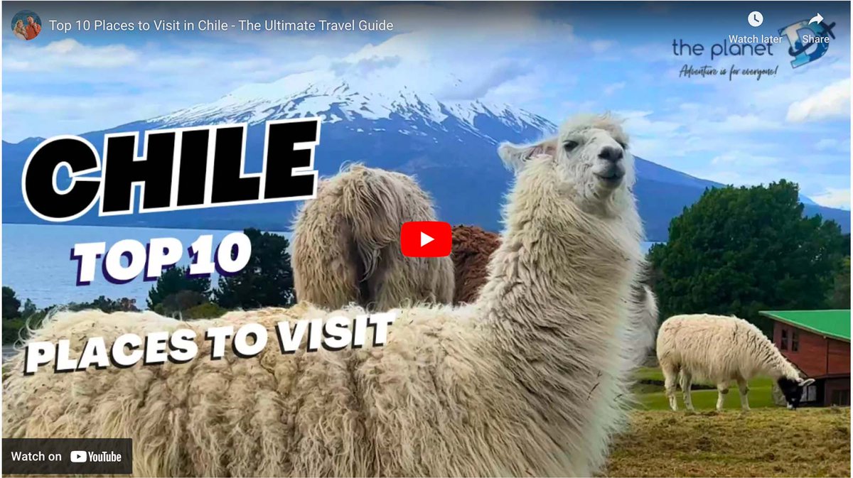 Happy Sunday! Today we are taking you to South America in our new video to explore the Best Places to Visit in Chile youtu.be/vQjGCl2jbQY?si… #travel #chile #SouthAmerica