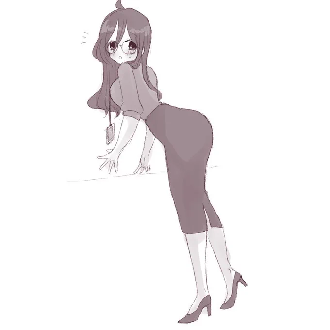 特に意味はない、おねえちゃん先生は尻がでかいなという確認の絵です 