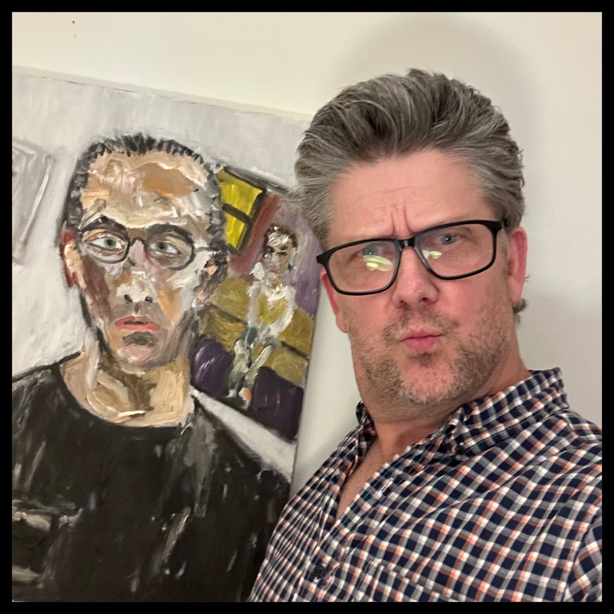 GM fine folks. Checking in from the self-portrait ghosts of <a href="/hafftka/">hafftka</a> ‘s past. He’s still way cooler - even though I’m deploying my best Blue Steel! <a href="/yhafftka/">yonat hafftka</a> Location: Secret Hudson Valley spot. The owner says “Michael…behave!” 🤣