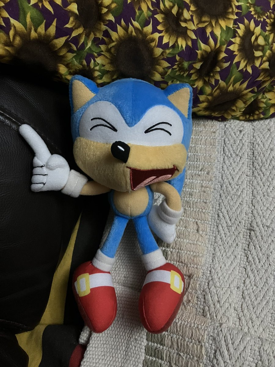 PkmnProto's tweet photo. Tomy laughing sonic prototype plush https://t.co/m1DYWeFu6Z