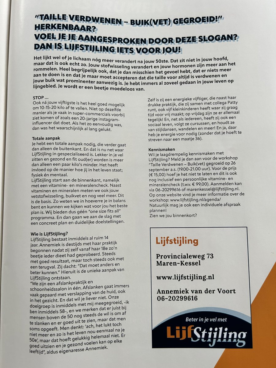 LijfStijling's tweet photo. Taille verdwenen-buik(vet) gegroeid. Herkenbaar? Kom naar onze workshop op 26 september a.s. https://t.co/BLSb8QyqH5