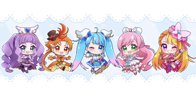 5人並べてみた 