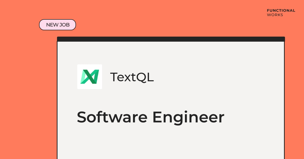 Job Opportunity 🔥 💼 Software Engineer 🏢 TextQL 💰 $105K - 170K + Equity 🖥️ Work with Haskell, TypeScript & Svelte Check out the details and apply now 👇 functional.works-hub.com/jobs/software-… #newyork #haskell #typescript