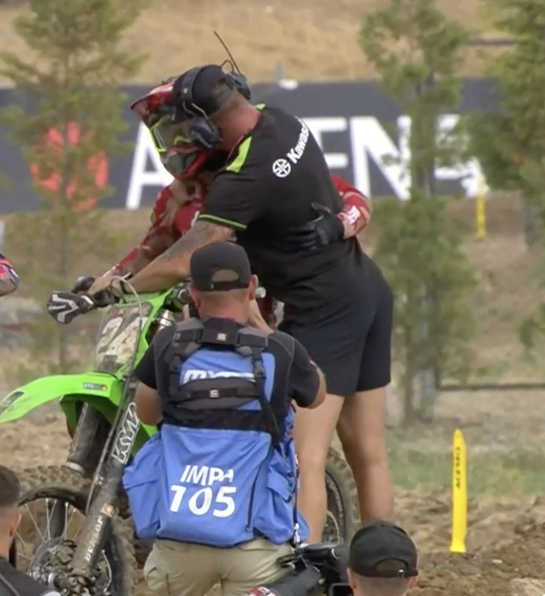 Huge congrats to <a href="/KevinHorgmo_24/">Kevin Horgmo</a> for winning MX2 Race Two. A tough season for him and F&amp;H. <a href="/MarcDeReuver/">Marc de Reuver</a> will be very happy tonight, finally delivering what he always knew was capable of, winning races. 

#motocross #moto #mxgp