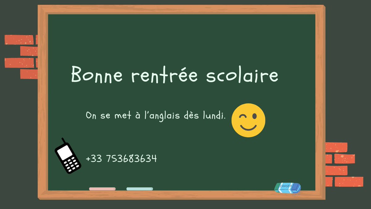 DanielleSagang's tweet photo. #rentree2023 #coursanglais
Chers parents, tuteurs, étudiants, professionnels,
L'anglais est synonyme de belles opportunités. Alors maîtrisons-la !
@LGuennole @EDMONDNGAG @CharnelleKemda @SKemayou @ActivSpaces @AnniePayep @Tina_Esbi @Frederic_Kingue
Bon dimanche et à très vite. https://t.co/fjgehBx8Wr
