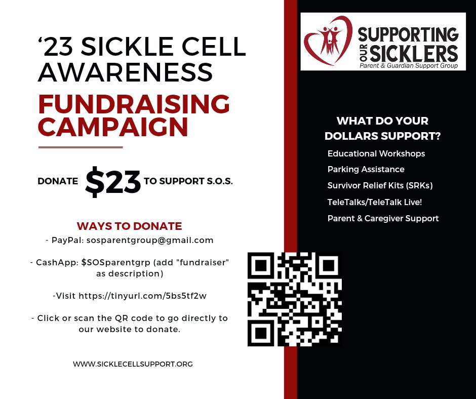 Our Sickle Cell Awareness Fundraising Campaign has begun! Please donate if you can.  tinyurl.com/5bs5tf2w