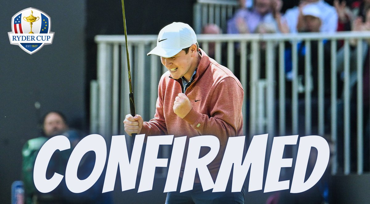 BobMacTrack's tweet photo. 🚨IT’S CONFIRMED! BOB MACINTYRE WILL BE ON THE EUROPEAN TEAM IN ROME AT THE 2023 RYDER CUP! 🏆

DREAM = ACHIEVED! 🇪🇺

CONGRATULATIONS 👏 @robert1lefty https://t.co/xdupA01AaU