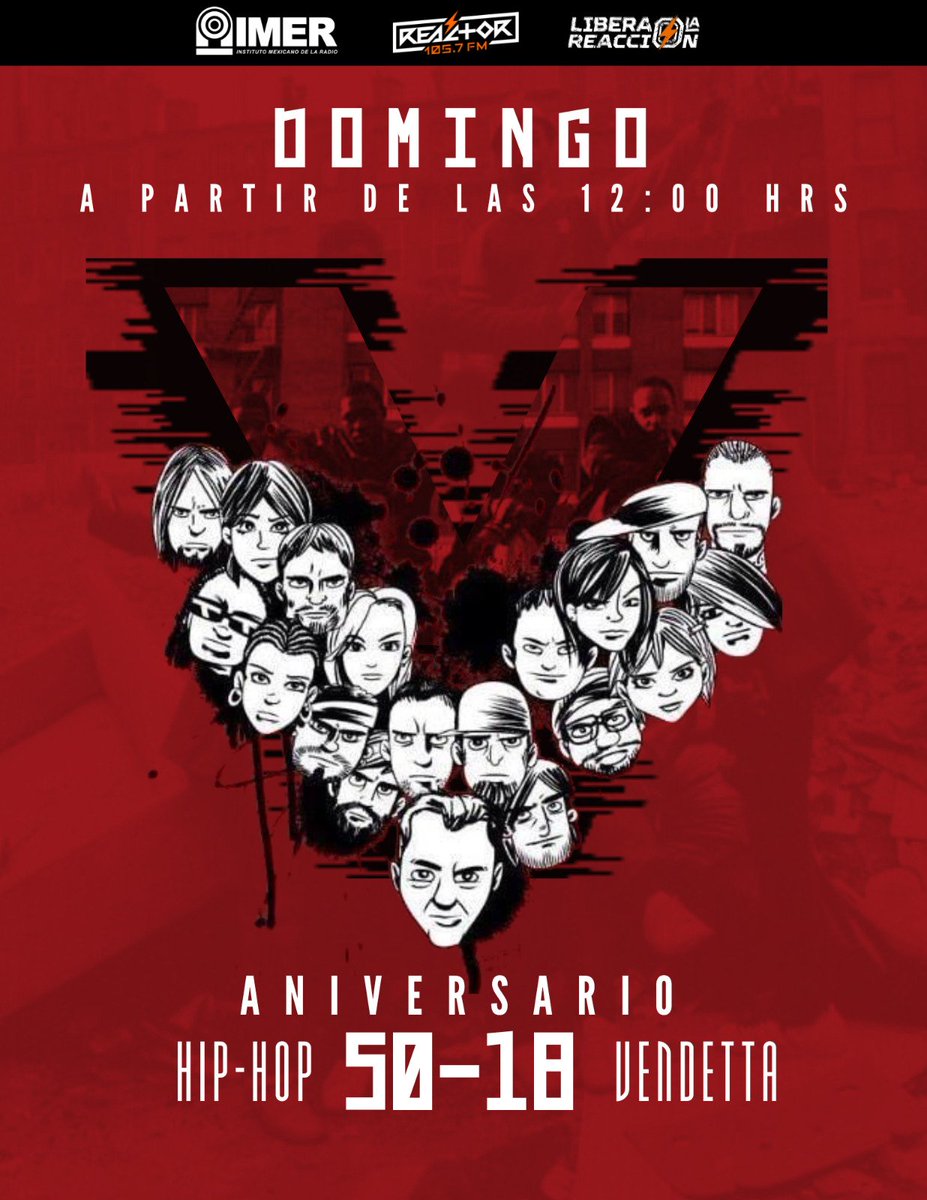 Reactor105's tweet photo. Que empiece la celebración. Damos inicio a nuestro maratón especial por los 18 años años de #Vendetta y medio siglo del hip-hop lleno de anécdotas, invitados especiales y muchas sorpresas.
No se pierdan a @elpaella en este primer par de ahora ya que tendremos a #FerminIv 🎤🎉 https://t.co/UwC9Ix0Rbg