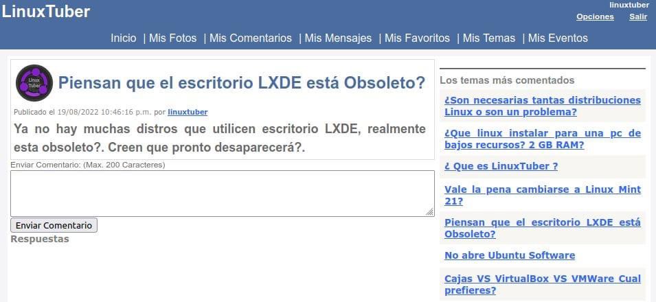 LinuxTuber's tweet image. UPDATE: Hoy se actualizó la página linuxtuber.com . Tras iniciar sesión ya puedes responder a los temas propuestos.