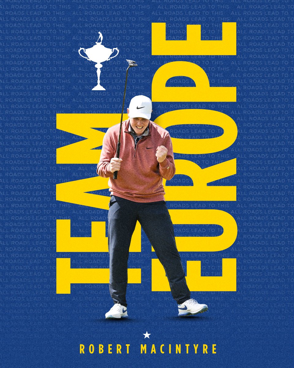 He's done it 🏴󠁧󠁢󠁳󠁣󠁴󠁿 @robert1lefty will make his Ryder Cup debut in Italy. #TeamEurope