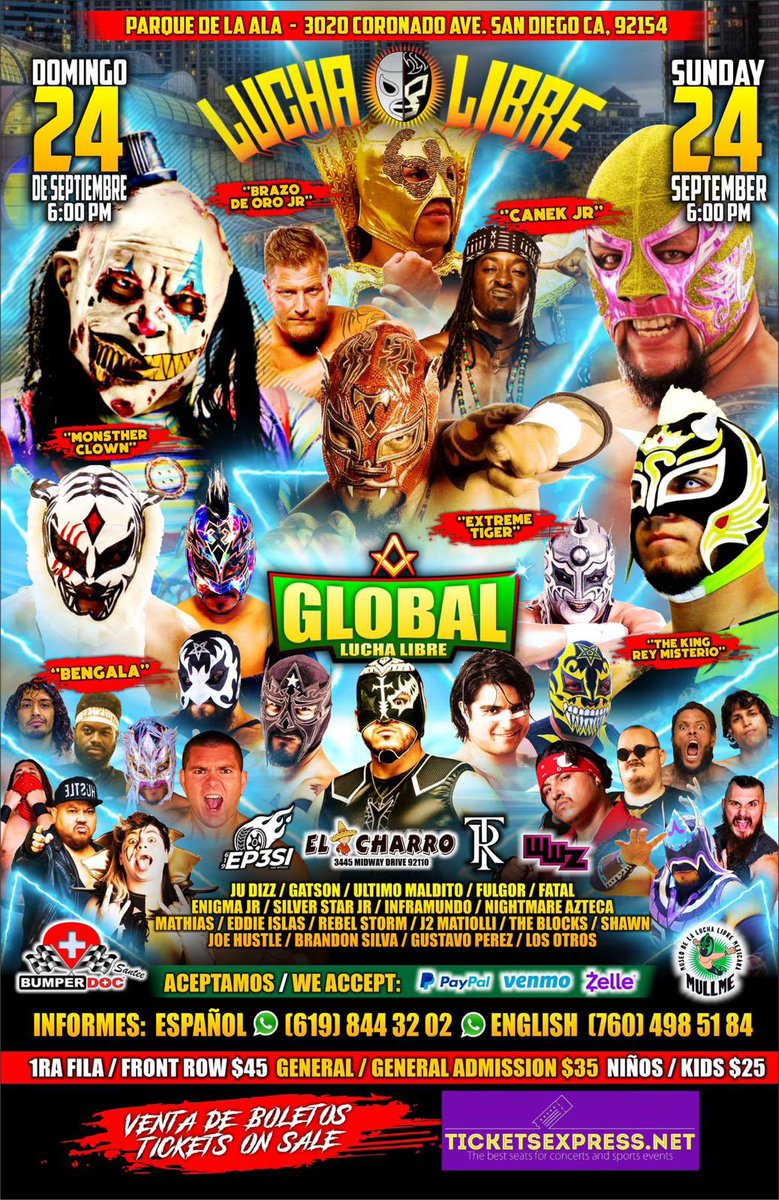 GlobalLucha's tweet image. September 24th San Diego CA 🇺🇸
