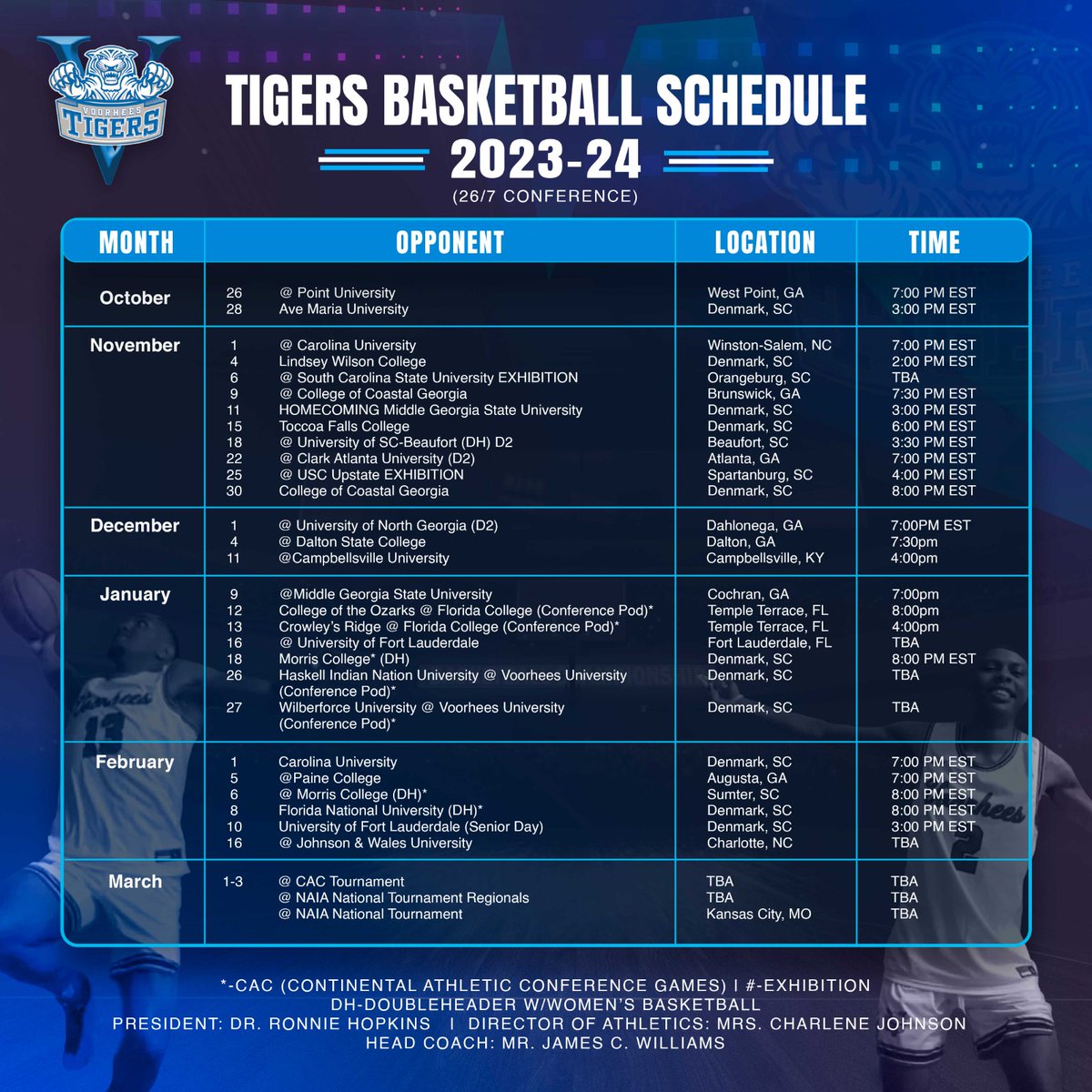 Our 2023-2024 Schedule 

#Tigerambush
#Sticktogether