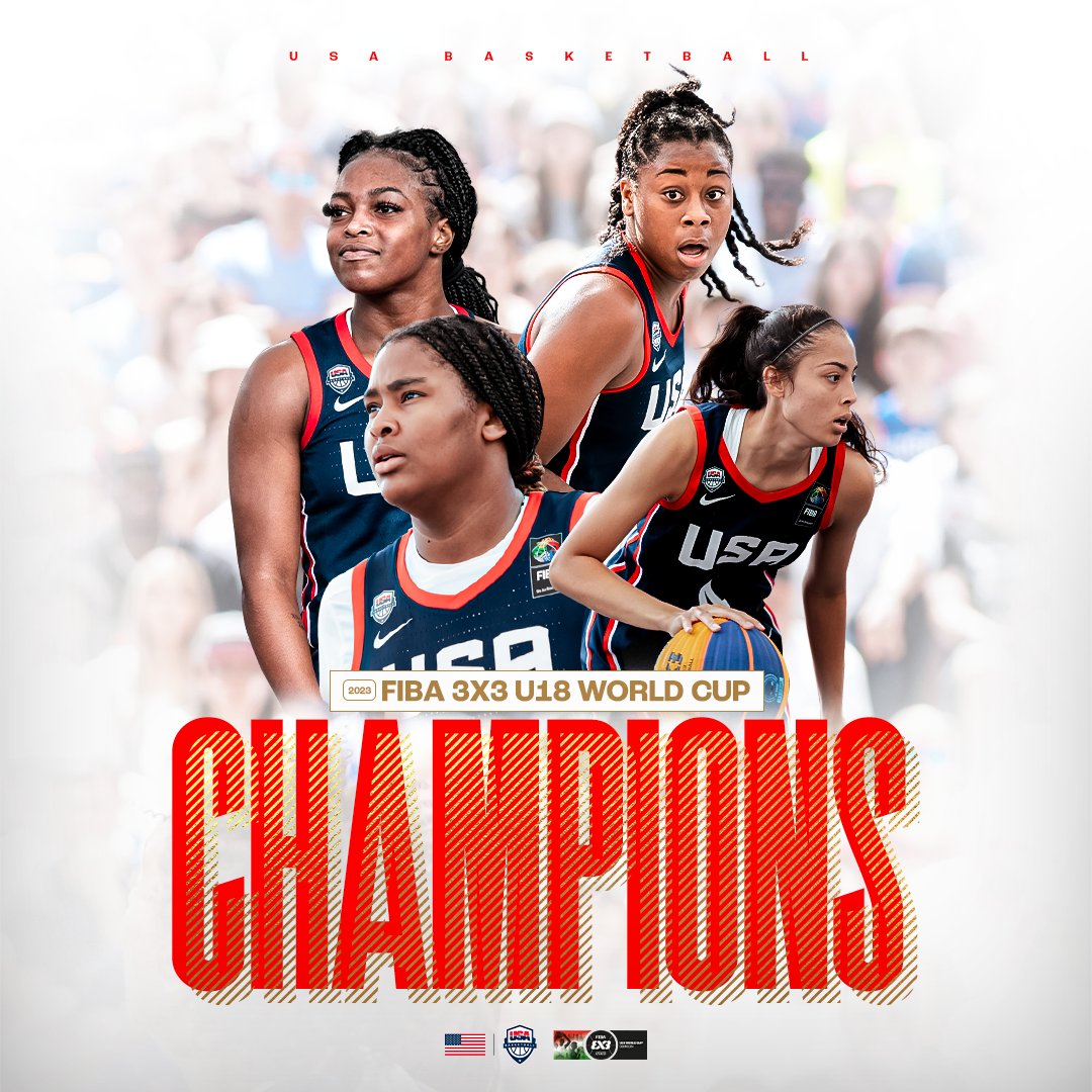 The 2023 FIBA #3x3U18 World Cup Champions 👑