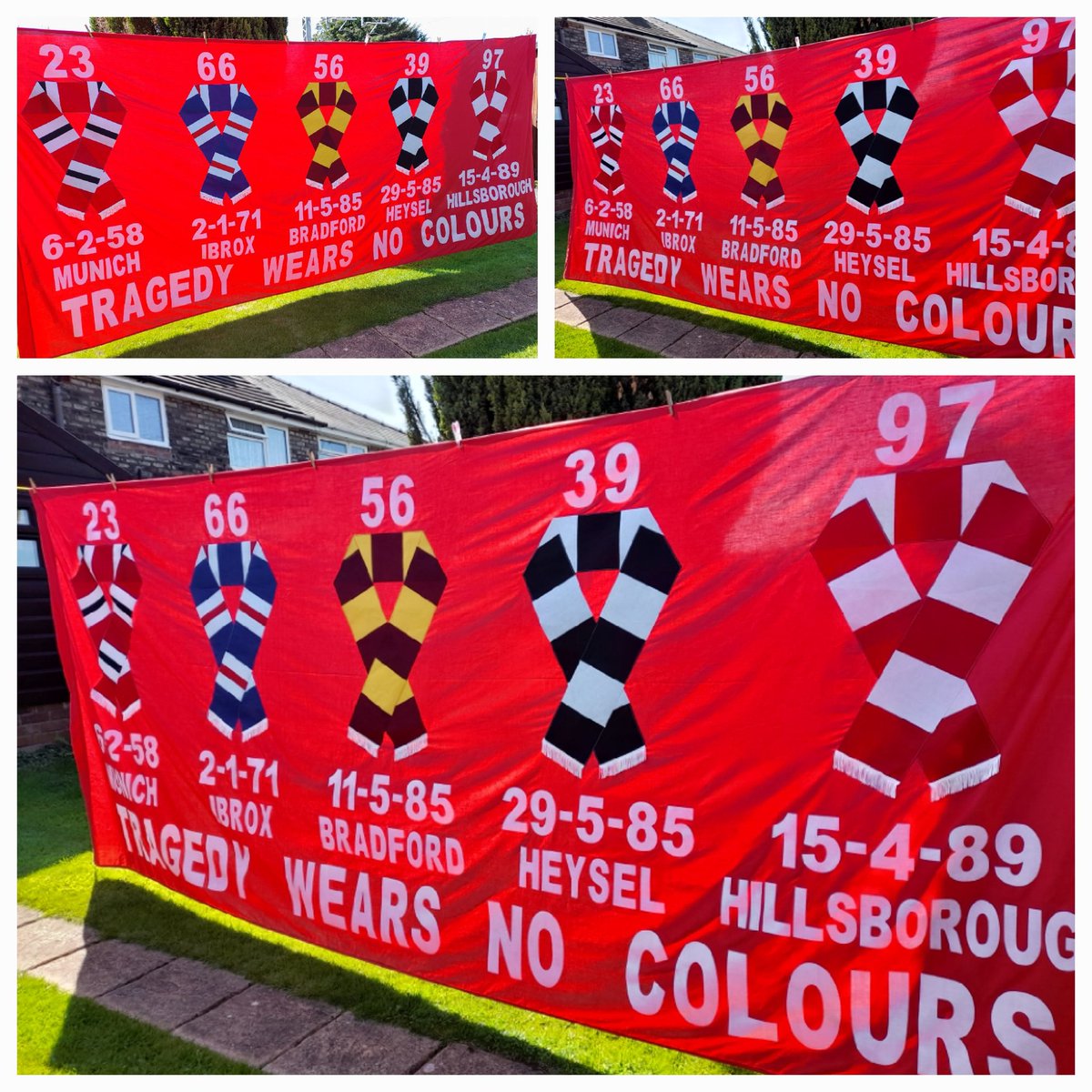 bannersflags22's tweet photo. NEW. 15ft long x 6.5ft banner. Made to order for @Liverpoolbadges 🔴⚪️🟡🔴⚪️🟡 #JFT97 #LFCBanners. YNWA https://t.co/xqqPbM2qHN