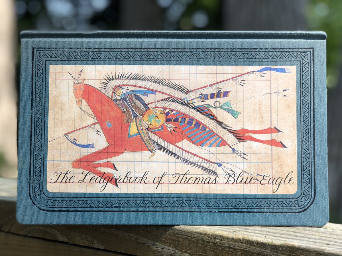 Paperbacks_Plus's tweet image. The #Ledgerbook of Thomas Blue Eagle
by Jewel H. Grutman and Gay Matthaei 

A fictional account of a young Sioux warrior&apos;s quest for knowledge that takes him from the plains of his childhood to a far-off boarding school. 

A tribute to the #pictographs recorded by Plains artists.