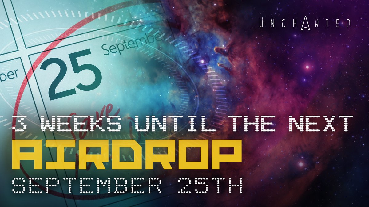 cryptotimebro's tweet photo. Only 3 weeks until the next Uncharted NFT airdrop!

All NFT holders will receive nice sum straight to their wallets - like every quarter 😎

Like &amp; RT this post if you're excited! https://t.co/nIezoGIKdL