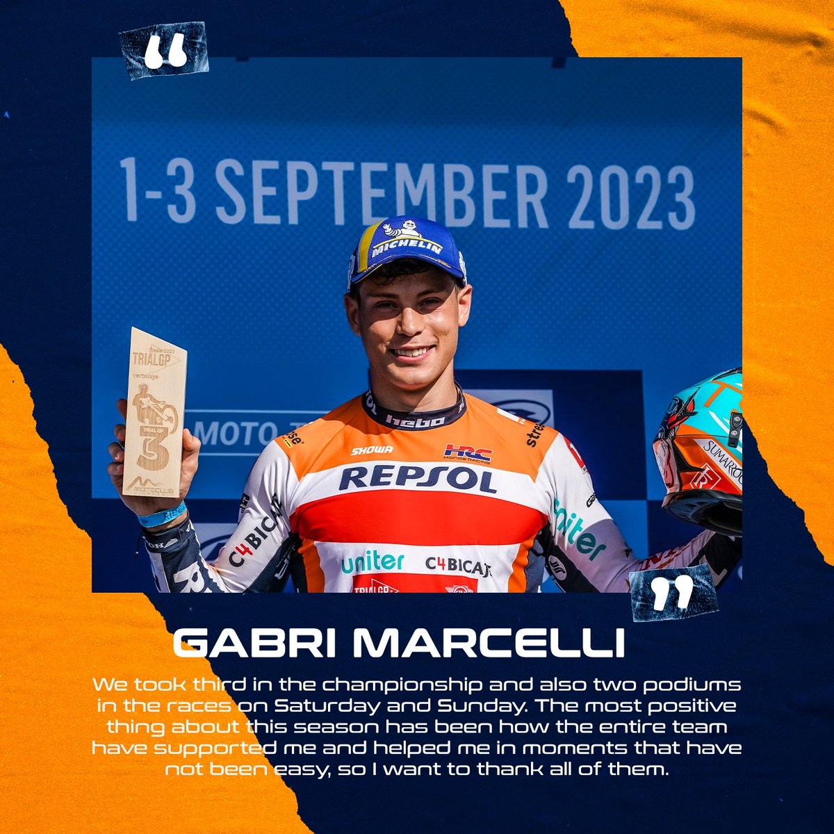 🎙 <a href="/GgMarcelli/">Gabriel Marcelli</a>

#repsolhondateam #hondaracingcorporation #trialgp