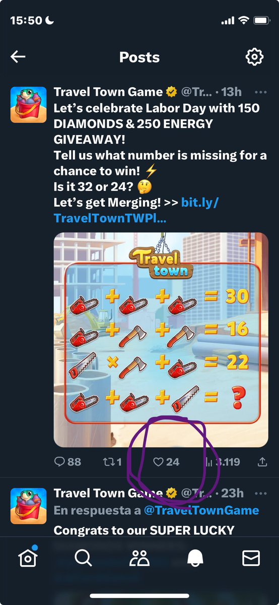 todocharmed's tweet photo. @TravelTownGame 24 just like the amount of likes right now 

clj9e9334002g3zzo69mp75pvGzli https://t.co/WfI2JbMUaN