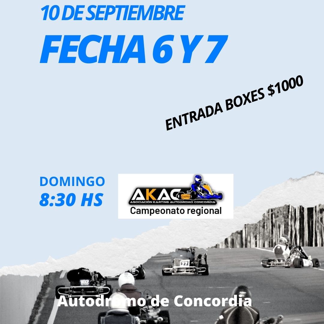 mariorectafinal's tweet photo. 🏆¡Se viene la fecha 6 y 7 del Karting de Concordia!🏆
🗓 El 1️⃣0️⃣ de septiembre, el campeonato regional de karting vuelve a rugir. 🏁
🎟 Entrada general GRATIS 🤪
🎟 Entrada boxes $1000 pesos 💵
➡️ Te esperamos en el Autódromo de Concordia..... ¿Te lo vas a perder? 🏁 https://t.co/vGR0DpM2VR