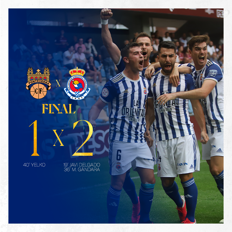 ⏹️ ¡FINAL EN PASARÓN! ¡VICTORIAAAAA!

Pontevedra CF 1 - 2 #RSGimnastica

#UnoDeLosNuestros #SegundaFederacion