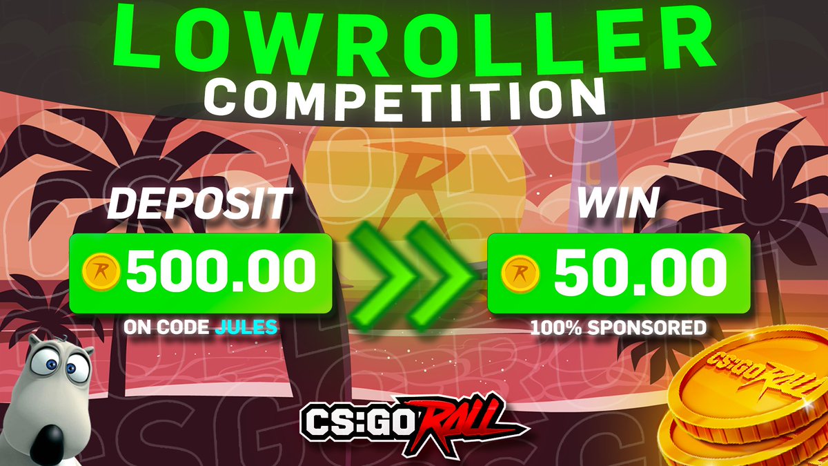 JulsyCS's tweet photo. 🟢LOWROLLER
🏦CODE JULES COMPETITION🏦

-Deposit 500🪙to win ONE of TEN FREE 
BATTLES each 50🪙! 

-Every DEPO can win one of 25 FREE BATTLES worth 25🪙

Check my other Giveaways($4k+)!

‼️Send your csgoroll profile link in my DMs to get verified‼️
⏰Ends on 30.09.2023
#csgoroll https://t.co/BLOJtKuyLo